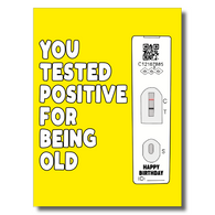 Yellow Tested Positive Old Card